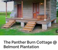 La gran mansión a la que corresponde la "cabaña de esclavos" pertenece a la Plantación Belmont, una propiedad que durante décadas fue un cultivo de algodón que recogían los esclavos negros antes de la Guerra de Secesión que puso fin a la esclavitud.