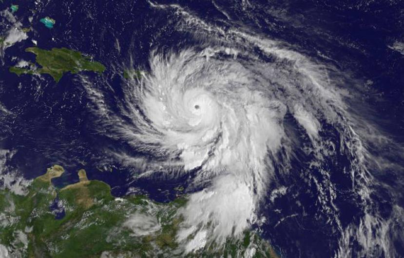Imagen satelital del huracán María el 17 de septiembre de 2017.