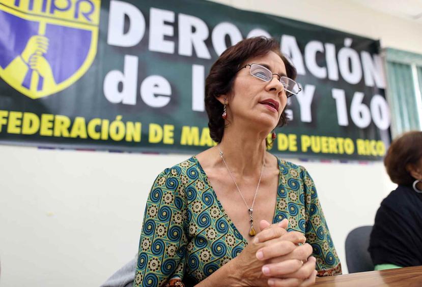 María Elena Lara, presidenta de la Federación de Maestros.
