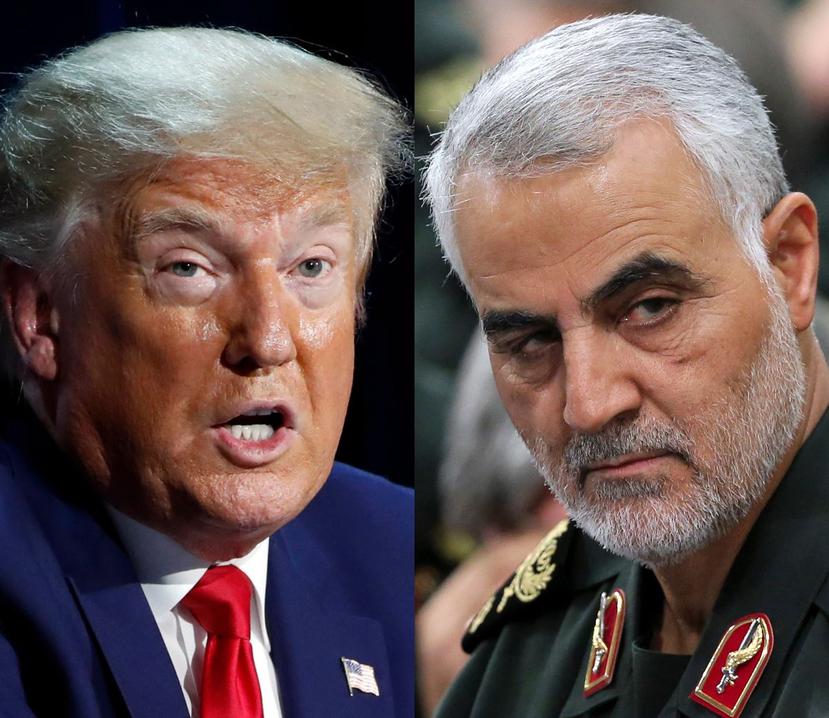 Donald Trump y el general iraní Qassem Soleimani. (GFR Media)