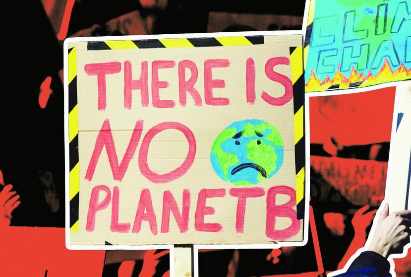 Foto de archivo de una protesta en la que manifestantes insistían que no hay un plan b para el planeta ante el cambio climático.