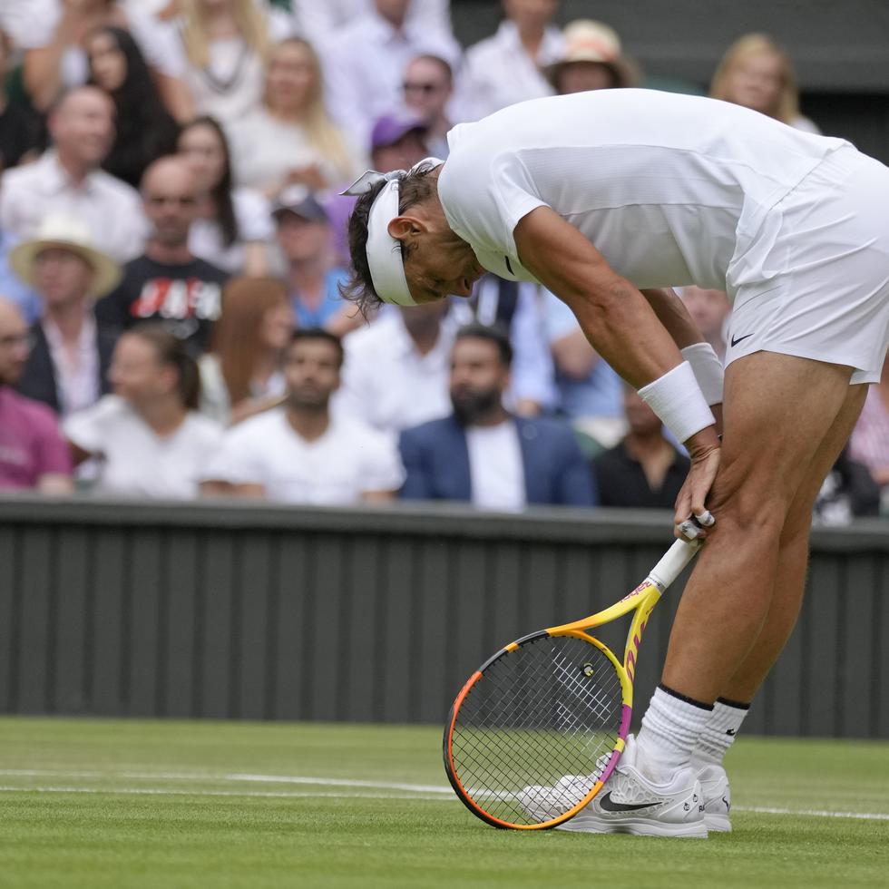 Rafael Nadal sufrió una lesión abdominal en los cuartos de final.
