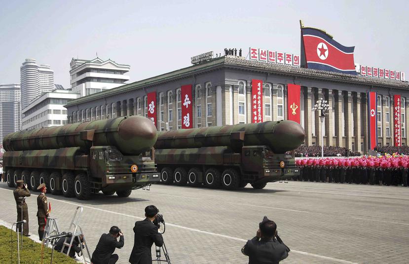 Corea del Norte suele conmemorar fechas importantes mostrando su capacidad militar. (AP)