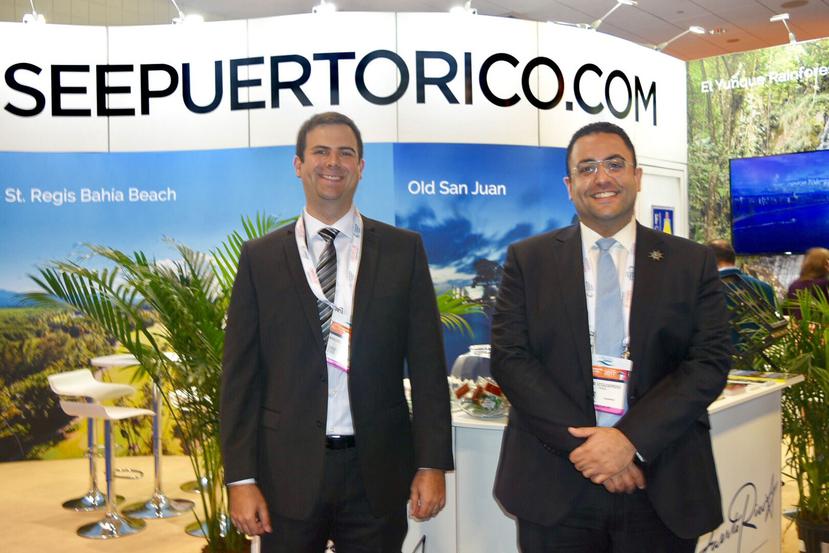 Miguel R. Quiñones y José Izquierdo representaron a la Compañía de Turismo de Puerto Rico. (Foto: Gregorio Mayí)