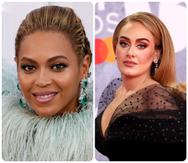 Lasn cantantes Beyoncé y Adele compiten hoy en los Grammy donde se espera que ganen varios premios.