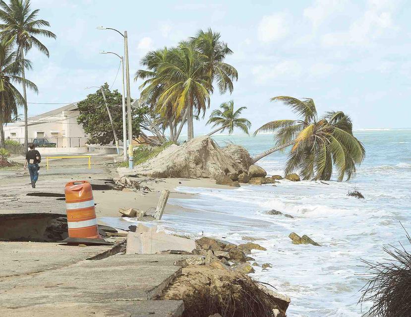 En Loza el mar se ha tragado parte de la costa, proceso que también se ve en Rincón, Luquillo y Humacao, entre otros pueblos en Puerto Rico.
