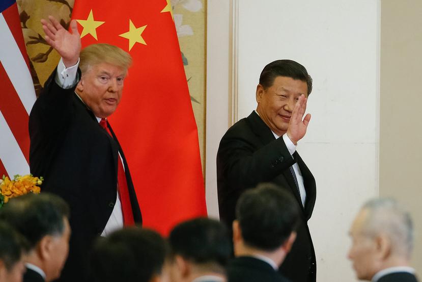 El presidente de Estados Unidos, Donald Trump, y el presidente de China, Xi Jingping. (AP)