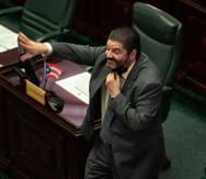 El representante Ángel Matos durante una sesión en la Cámara el pasado enero.