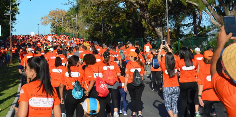Pacientes, familiares, amigos y entusiastas del deporte se dieron cita en el Parque Luis Muñoz Rivera en apoyo a la Fundación de Esclerosis Múltiple de Puerto Rico. (Foto suministrada)