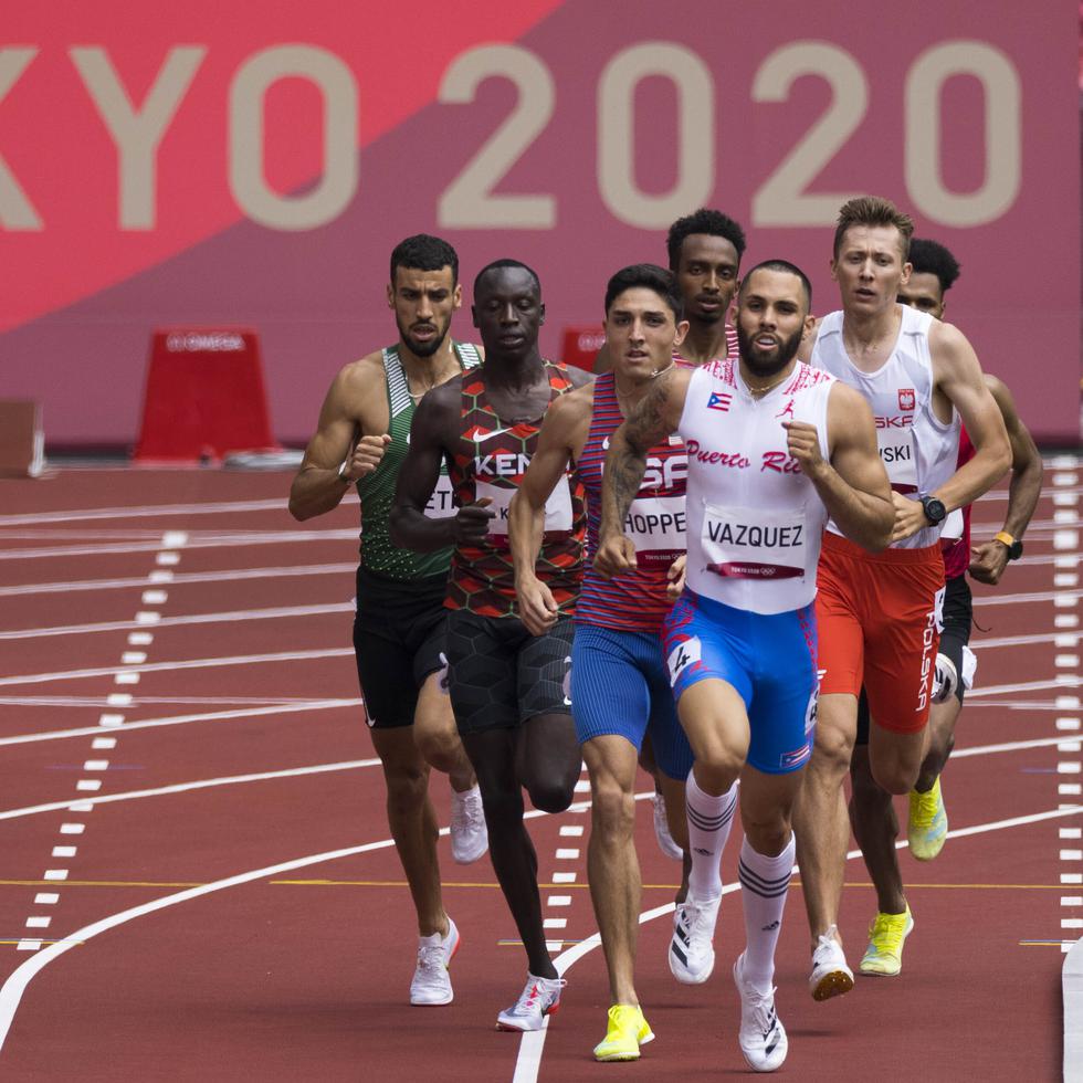 Wesley Vázquez (de frente) compitió en los Juegos Olímpicos de 2020.