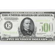 Billete estadounidense de $500 que se encuentra fuera de circulación y es preciado por coleccionistas.