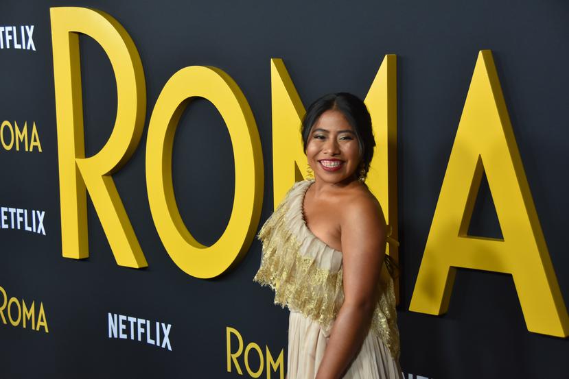 La actriz Yalitza Aparicio participa en el lanzamiento de la película "Roma" en el Teatro Egipcio de Hollywood (EE.UU.). EFE/ Iván Mejía/Archivo
