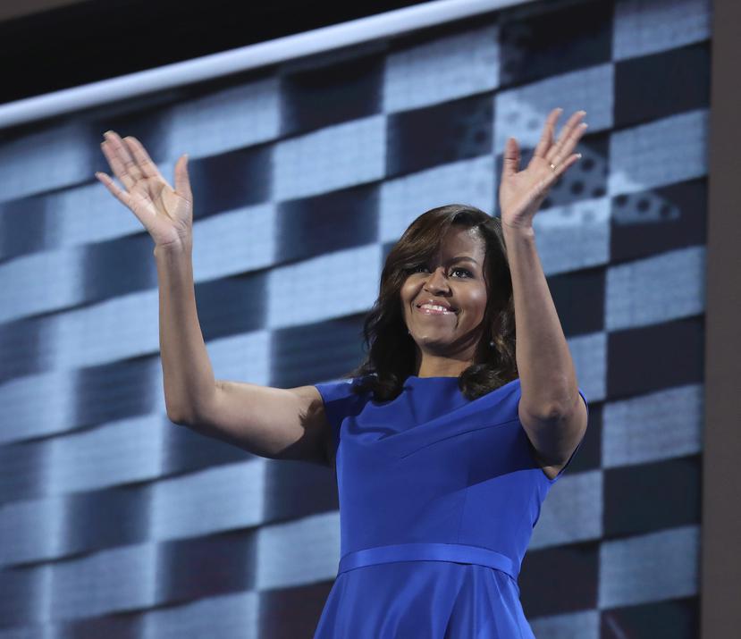 Michelle Obama confesó en su libro que es fanática de la obra Hamilton. (EFE / Andrew Gombert)