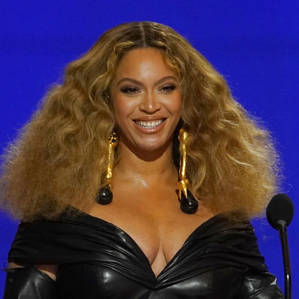 Beyoncé durante la 63a entrega anual de los premios Grammy, en Los Ángeles, el 14 de marzo de 2021.