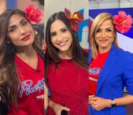 Yizette Cifredo, Zamira Mendoza y Aixa Vázquez fueron algunas de las figuras de la televisión que lucieron una flor de maga en su cabellera hoy.