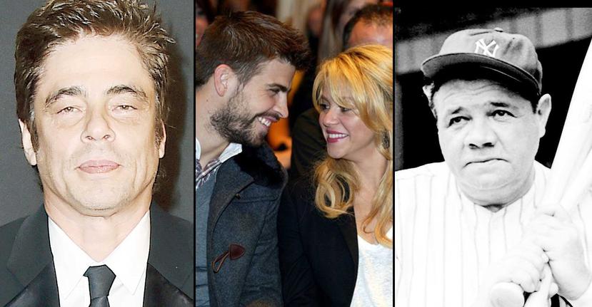 Benicio del Toro, Shakira, Piqué y Babe Ruth comparten el mismo signo.