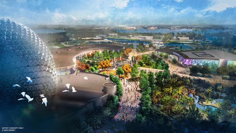 Durante el evento de fin de semana, se anunció que el vecindario World Celebration en EPCOT comenzará a recibir visitantes en diciembre de 2023. (Disney)