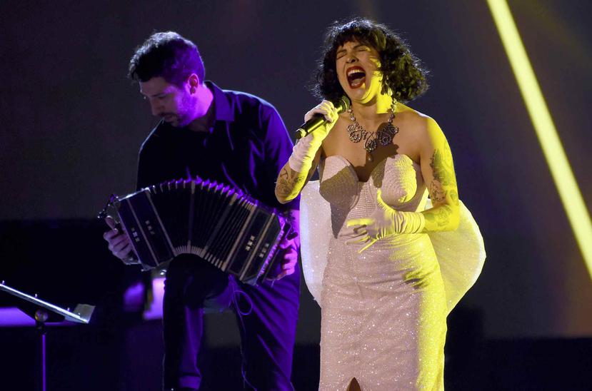 La artista participó ayer de la ceremonia de los Latin Grammy.