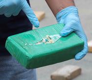 Fotografía de archivo que muestra una incautación de paquetes de cocaína.