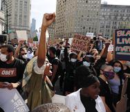 Foto de archivo de una manifestación en la ciudad de Nueva York, en mayo de 2020, tras el homicidio de George Floyd.