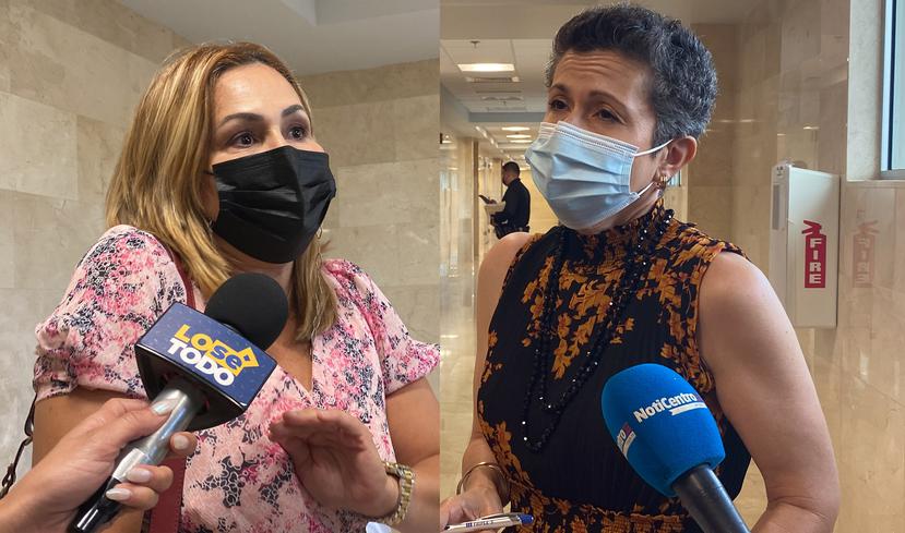 La abogada Sylvia Sepúlveda, izquierda, representa a Carlos Soto, acusado de violar a su hijastra, una menor de edad con autismo. La fiscal Rocío García está a cargo del caso.