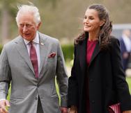 El príncipe de Gales y la reina de España en su reunión más reciente.