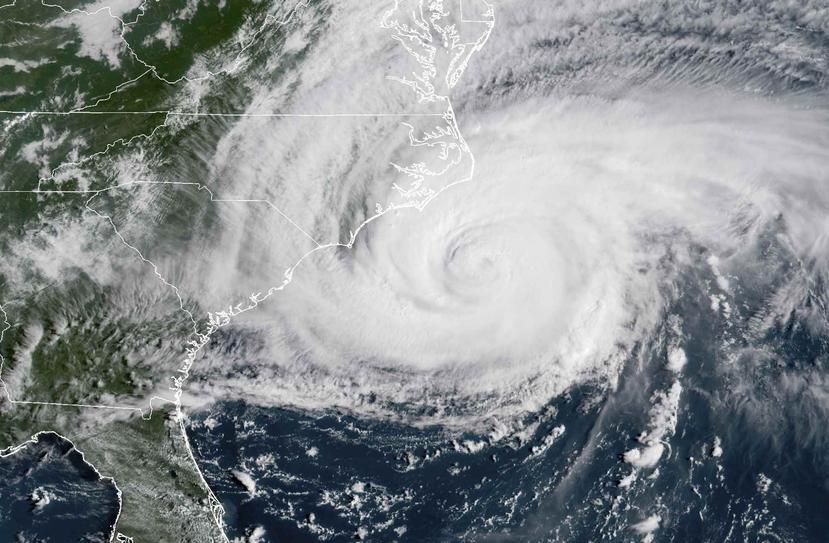 El huracán Florence en la costa este de Estados Unidos. (AP)