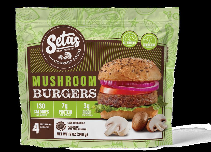 Los "mushrooms burgers" se consiguen en la sección de congelados de los supermercados.