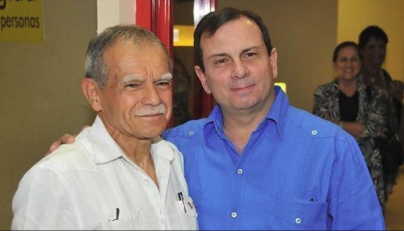 Oscar López Rivera (izquierda) junto a Fernando González, su excompañero de celda por más de cuatro años. (Toma de pantalla/Cubadebate)