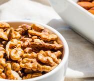 Las nueces son fuentes de proteínas de origen vegetal de alta calidad. (Shutterstock)