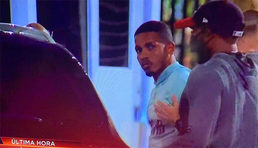 The boxer Félix Verdejo at the time he surrendered in federal court, in Hato Rey.