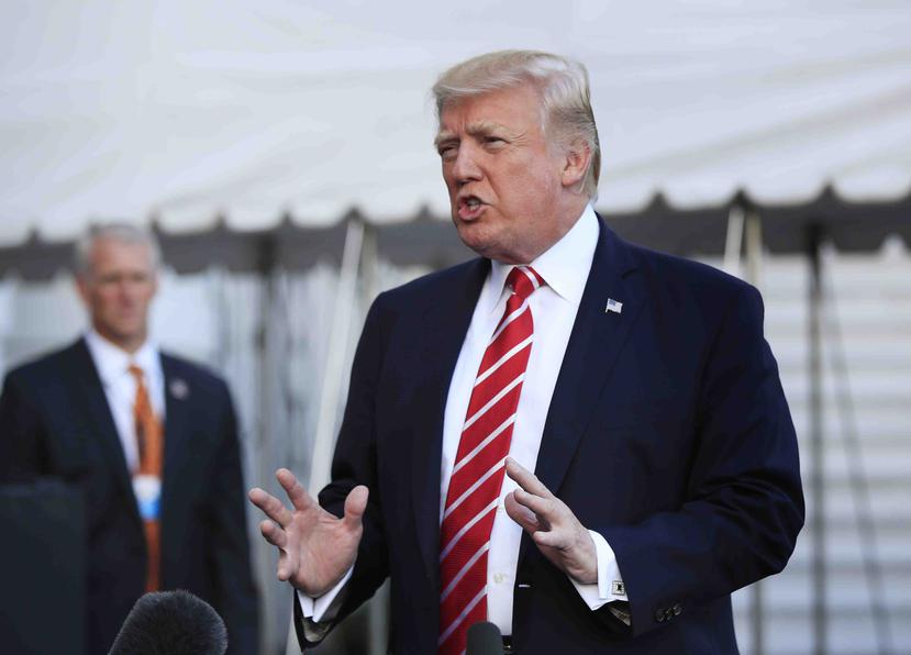 El presidente de Estados Unidos, Donald Trump, habló sobre la controversia de la revista Vanity Fair. (AP)