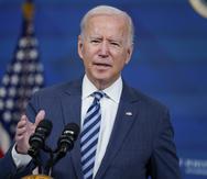 El presidente Joe Biden habla sobre la respuesta al huracán Ida durante un evento en la Casa Blanca el jueves 2 de septiembre de 2021 en Washington. (AP Foto/Evan Vucci)