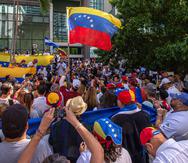 La manifestación fue denominada como  Venezuela Despierta ¡Fuera Maduro, elecciones libres! (EFE)