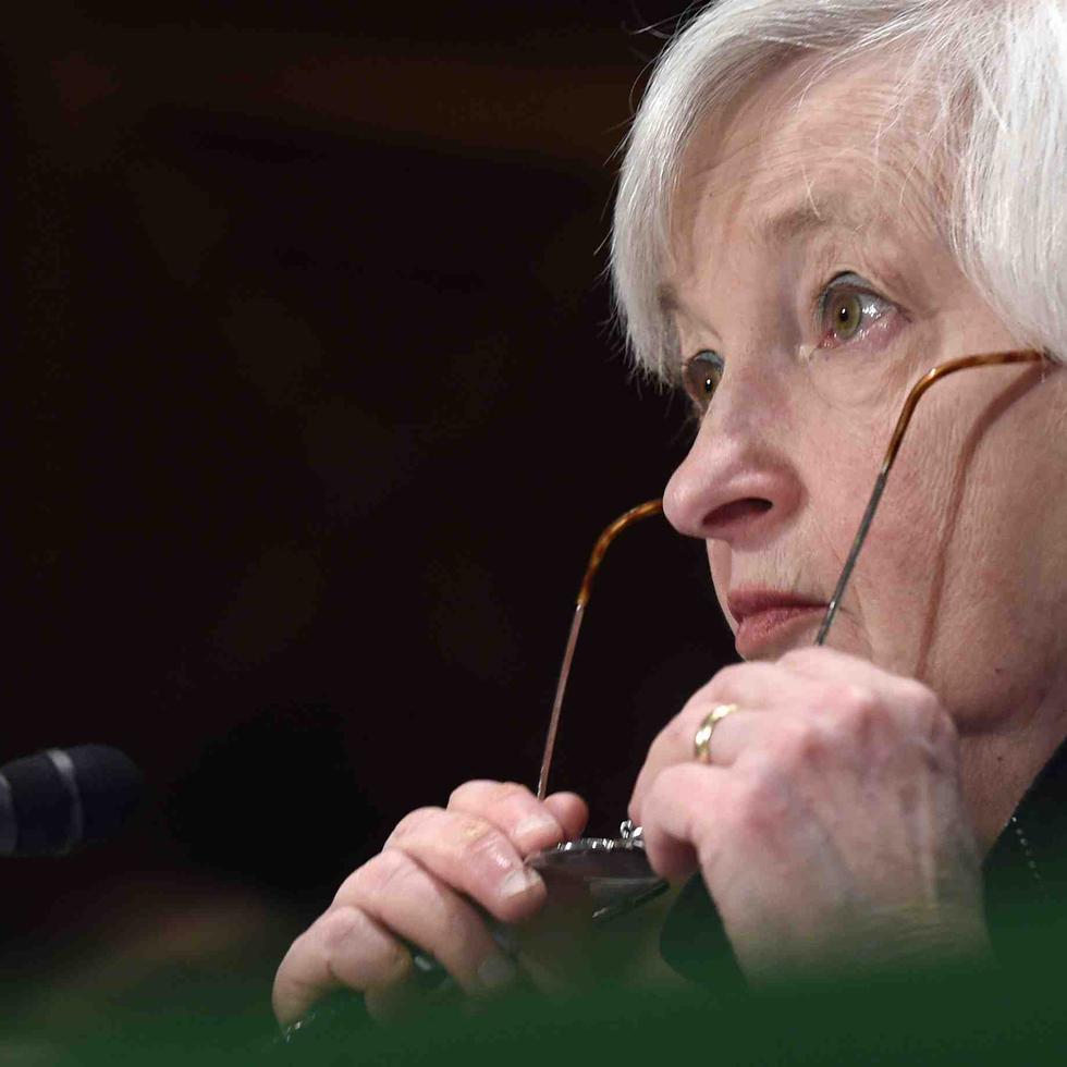 Janet Yellen, presidenta de la Reserva Federal ante una audiencia en el Congreso. (AP)