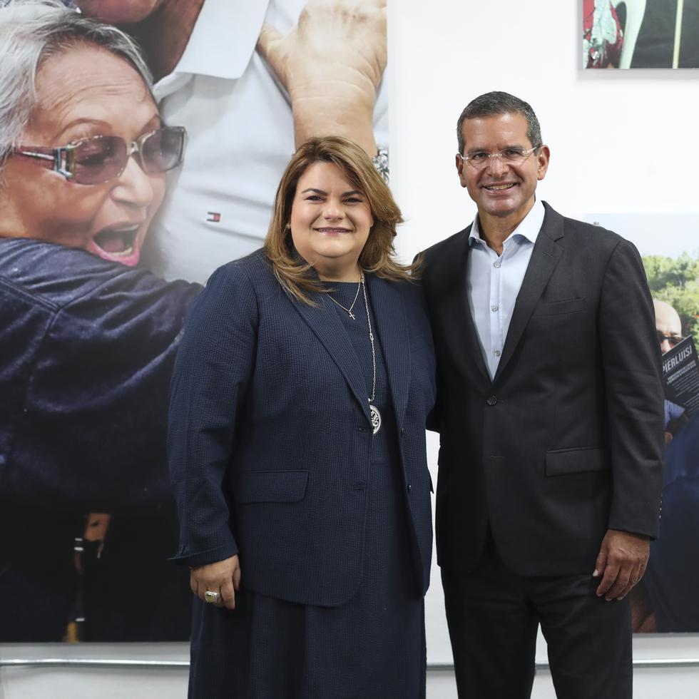 Jenniffer González and Pedro Pierluisi, in a file photo, when they were in electoral partnership.
