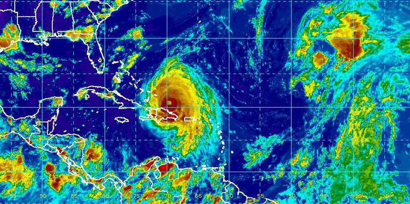 Pese a que el huracán María se aleja de la costa norte del Dominicana, la Oficina Nacional de Meteorología mantiene el aviso de condiciones de huracán desde Cabo Engaño, próximo a Punta Cana, hasta Puerto Plata. (NOAA)