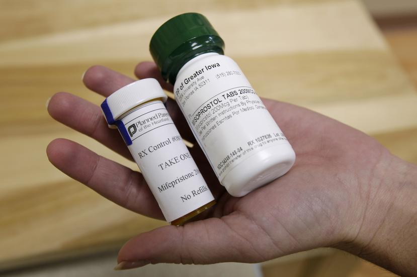 Envases de píldoras para abortar en una clínica de Des Moines, Iowa.