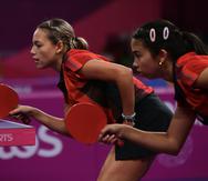 Daniely Ríos y Melanie Díaz son parte del equipo femenino que vio acción este lunes en el Campeonato Panamericano de Tenis de Mesa.