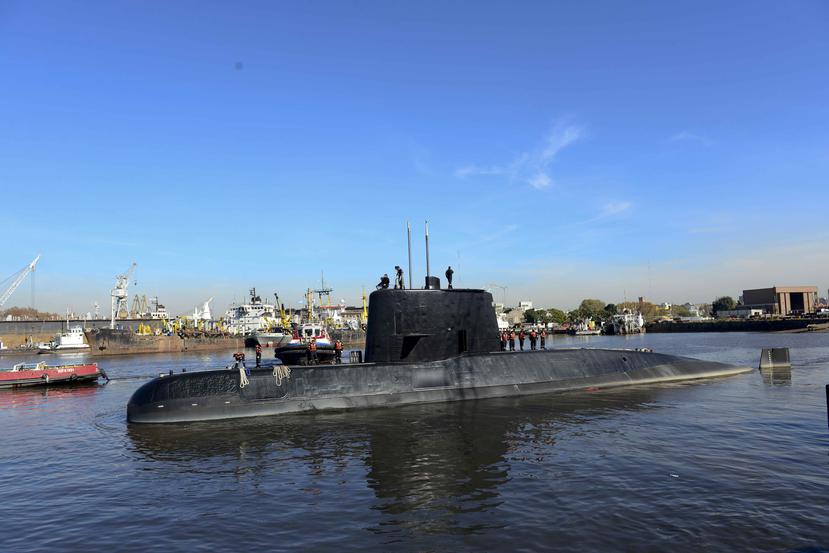 El submarino ARA San Juan desapareció el miércoles mientras se desplazaba desde el puerto sureño de Ushuaia a la ciudad costera de Mar del Plata. (AP)