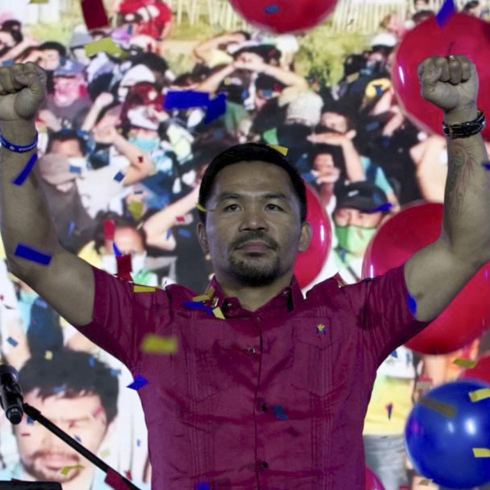 Manny Pacquiao aspira a la presidencia de Filipinas.