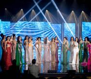 Candidatas a Miss Universe Puerto Rico 2023 en traje de gala.