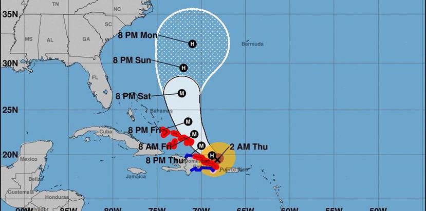 María entró a Puerto Rico como un huracán categoría cuatro con vientos de 155 millas por hora. (NOAA)