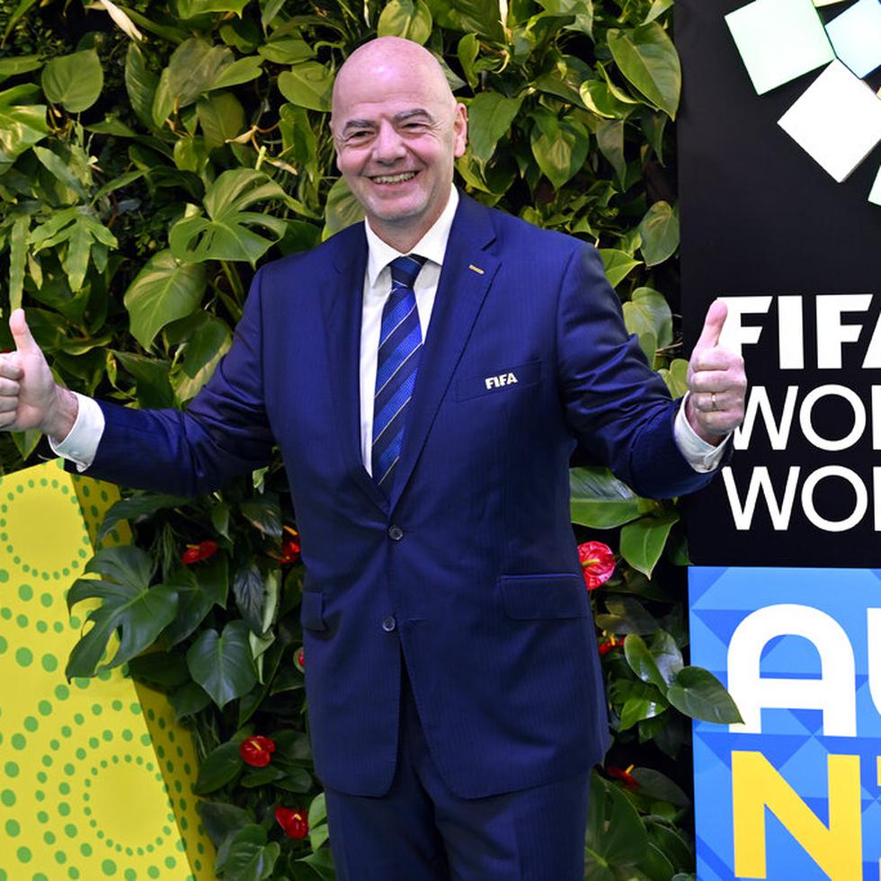 El presidente de FIFA, Gianni Infantino, estuvo presente durante el sorteo de la Copa Mundial Femenina 2023.
