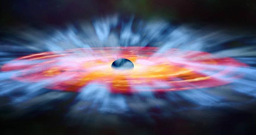 Un agujero negro es una región del espacio que contiene elevados campos gravitacionales donde ninguna partícula material puede escapar de ella. (NASA)