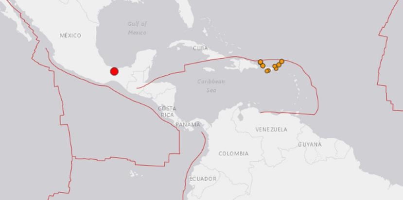 El terremoto ocurrió en el estado de Veracruz, en el sureste de México. (USGS)