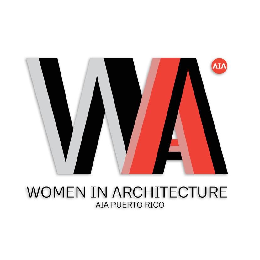 Mujeres en la arquitectura de Puerto Rico. Logo de Women in Architecture capítulo de la AIA en Puerto Rico. Instituto Americano de Arquitectos (AIAPR)
