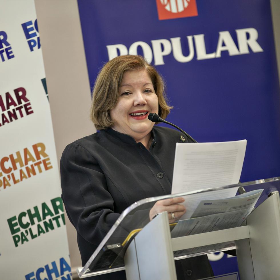Gloria Viscasillas, quien laboró en Banco Popular y fungía como líder integrador de las iniciativas de Echar Pa’Lante, ahora será la directora ejecutiva de la organización.