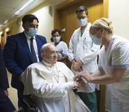 El papa Francisco en el hospital Gemelli de Roma.