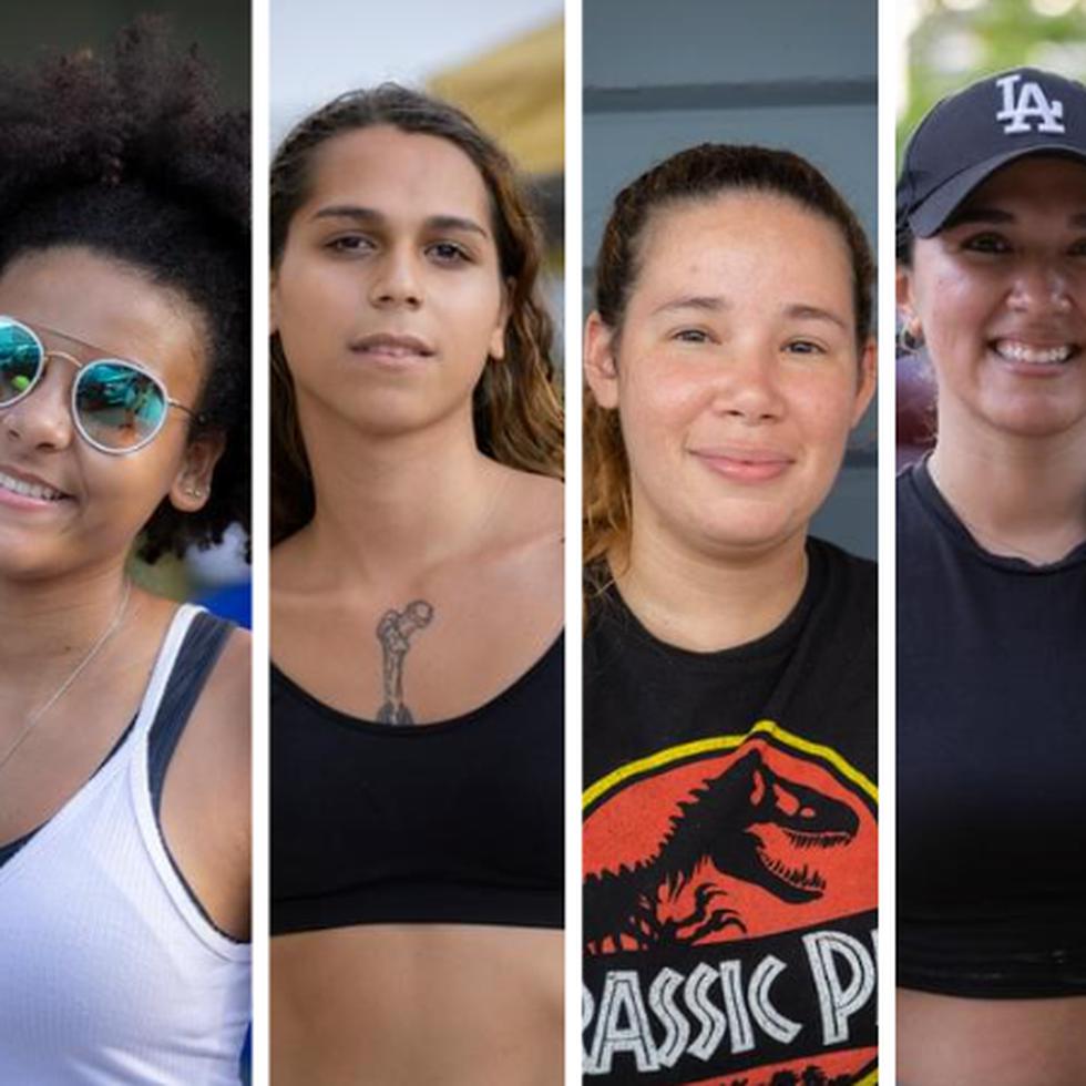 De izquierda a derecha: Kendrick Blair, Nashaly Ortiz, Mila Hellfyre García, Jacqueline Díaz , Stephanie Mendoza y Mariana Flores Quintana.
